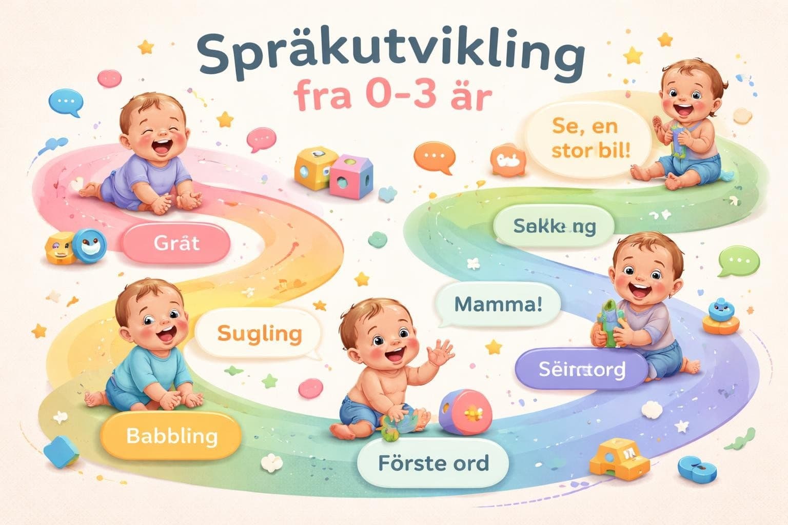 Når begynner barn å snakke? Hva du som pappa bør vite